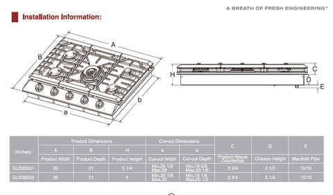 Tri-Ring 30"/36" Gas Cooktop - FOTILE Tri-Ring 30"/36" Gas Cooktop - FOTILE