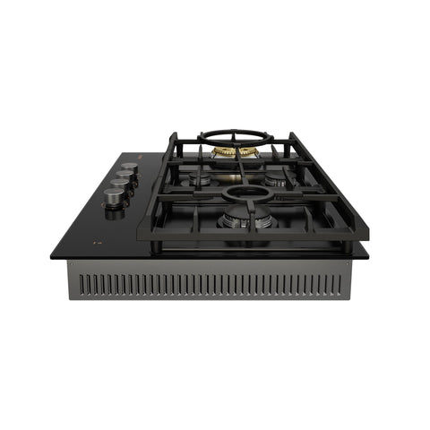 30" Cristal Templado Tri - Anillo Cocina de Gas Serie | GLG30401 - FOTILE