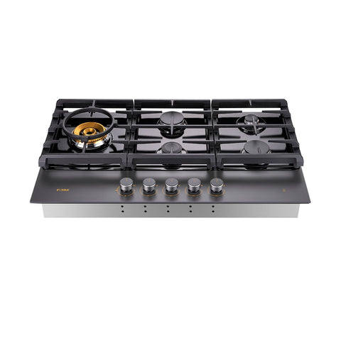 36" Anti - glare Glass Tri - Ring Gas Cooktop Series | GLG36501 - FOTILE