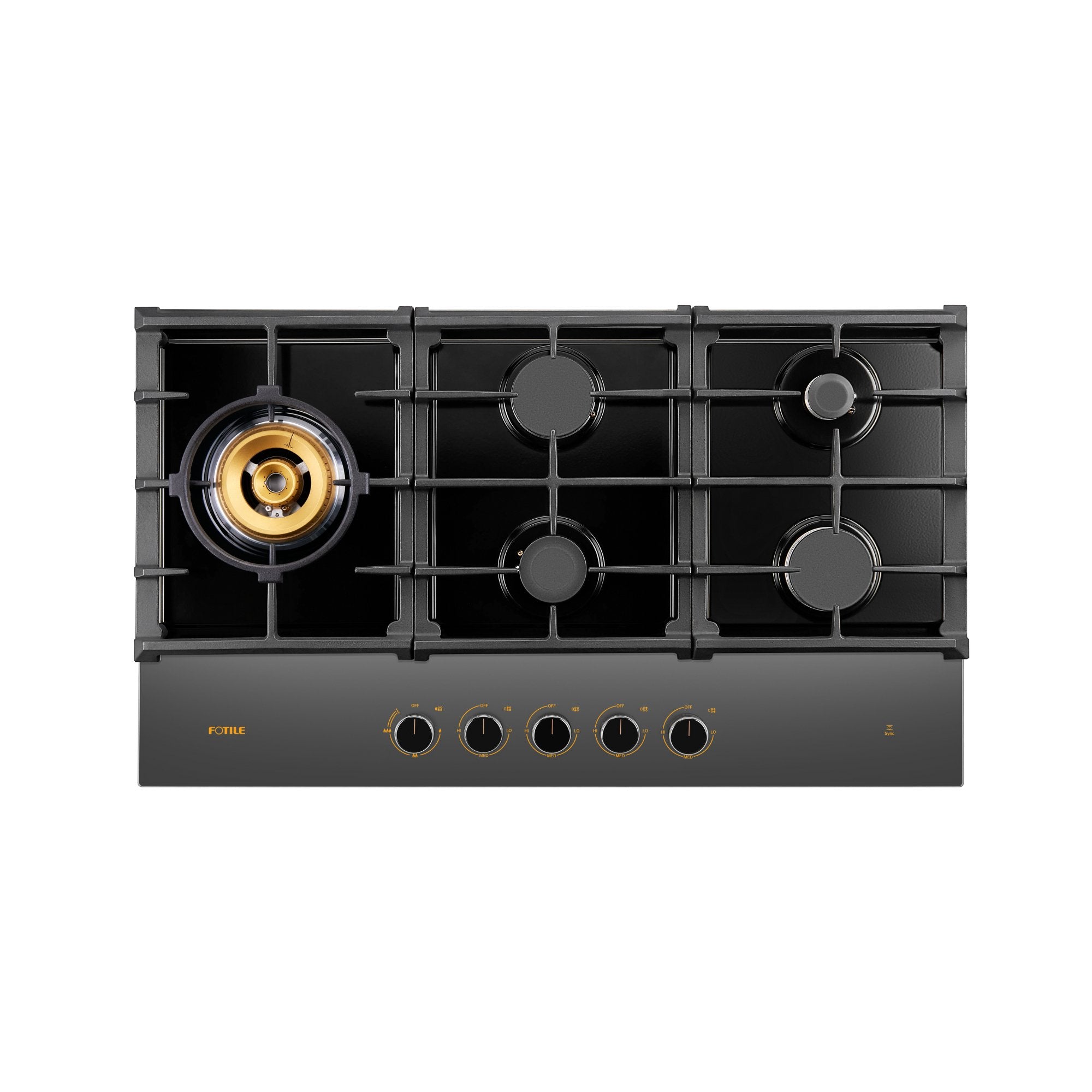 36" Anti - glare Glass Tri - Ring Gas Cooktop Series | GLG36501 - FOTILE