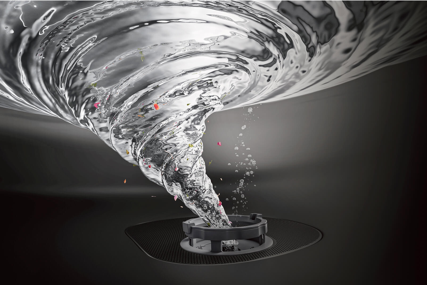 Smart drainage system preventing clogs and odors