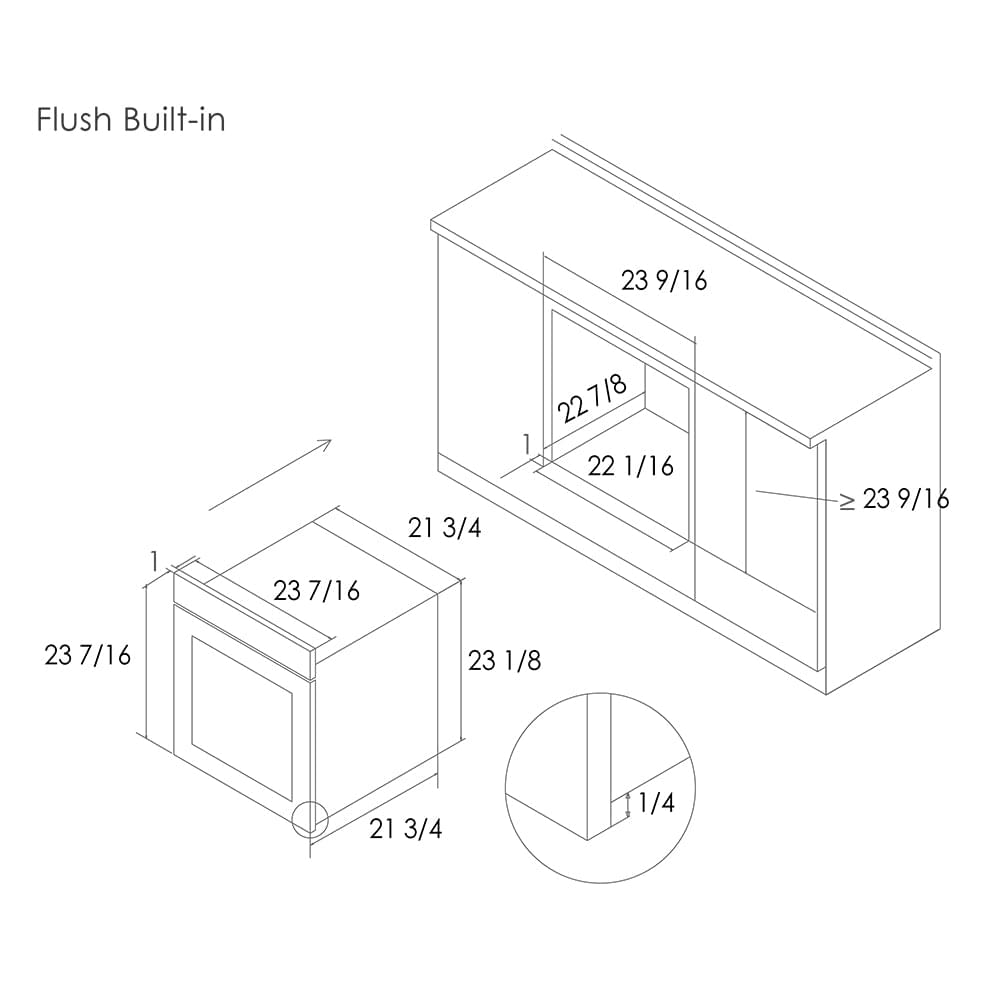 Horno convección 24'' empotrado | KSG7003A - FOTILE