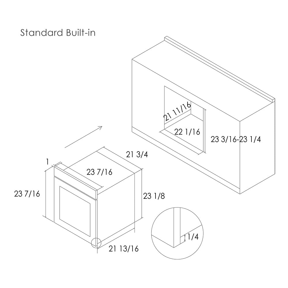 Horno convección 24'' empotrado | KSG7003A - FOTILE
