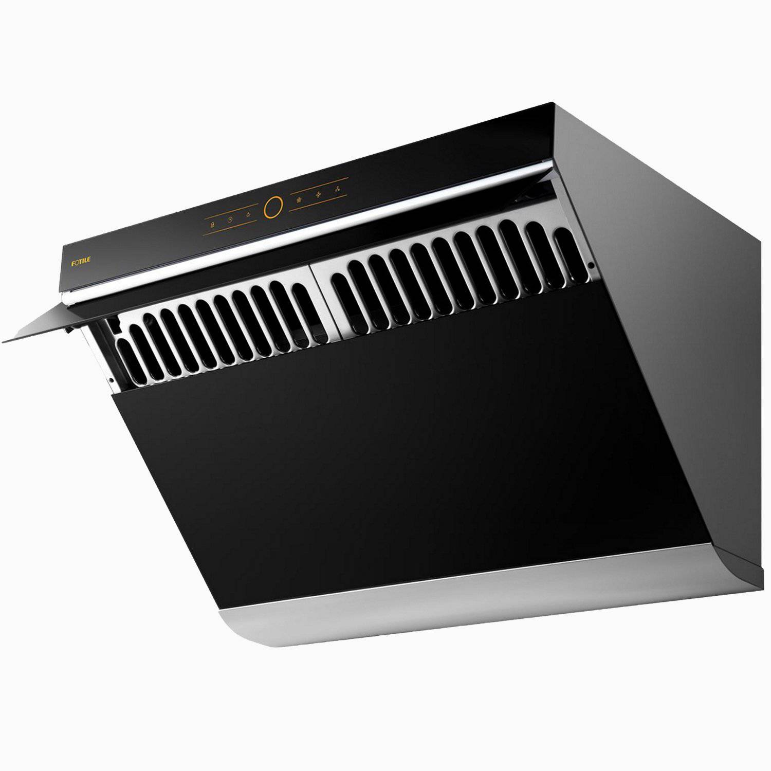Front Right View of FOTILE JQG7501 Range Hood Open