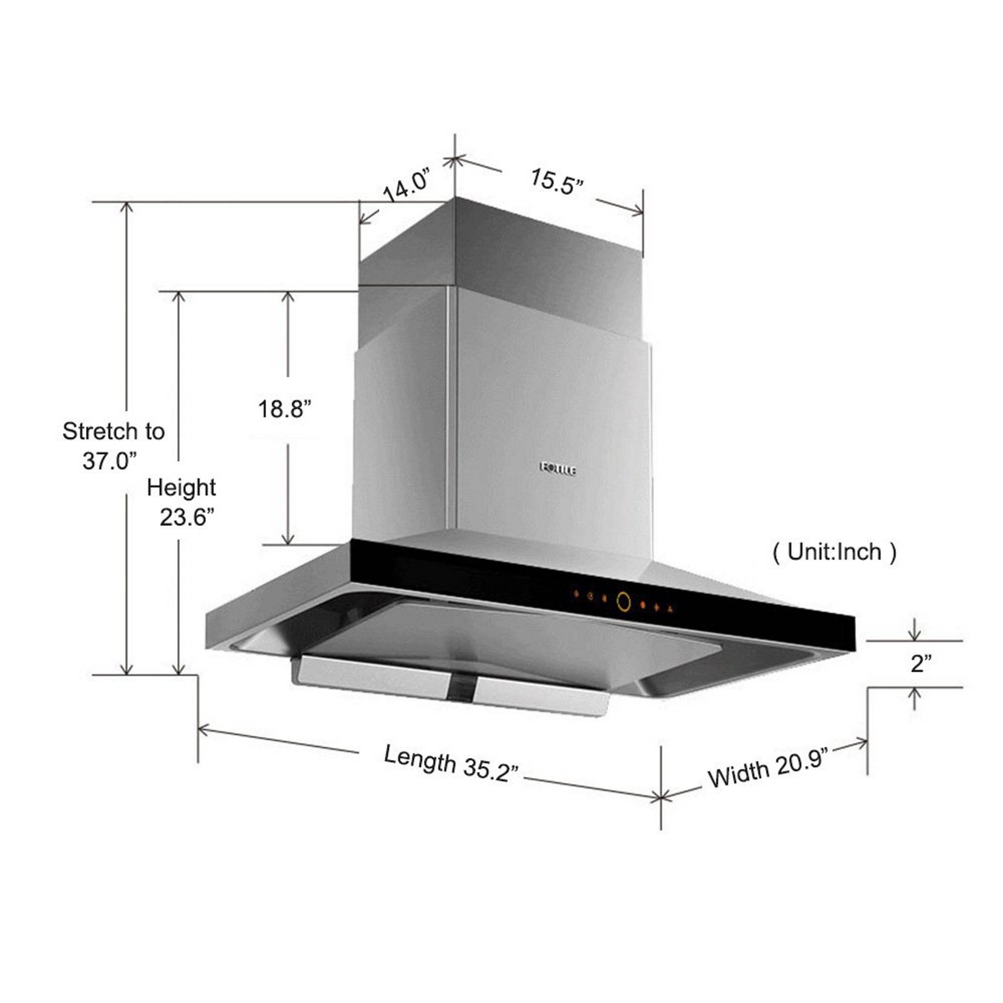 China Customized Wall Mount Range Hood Rear Vent Suppliers