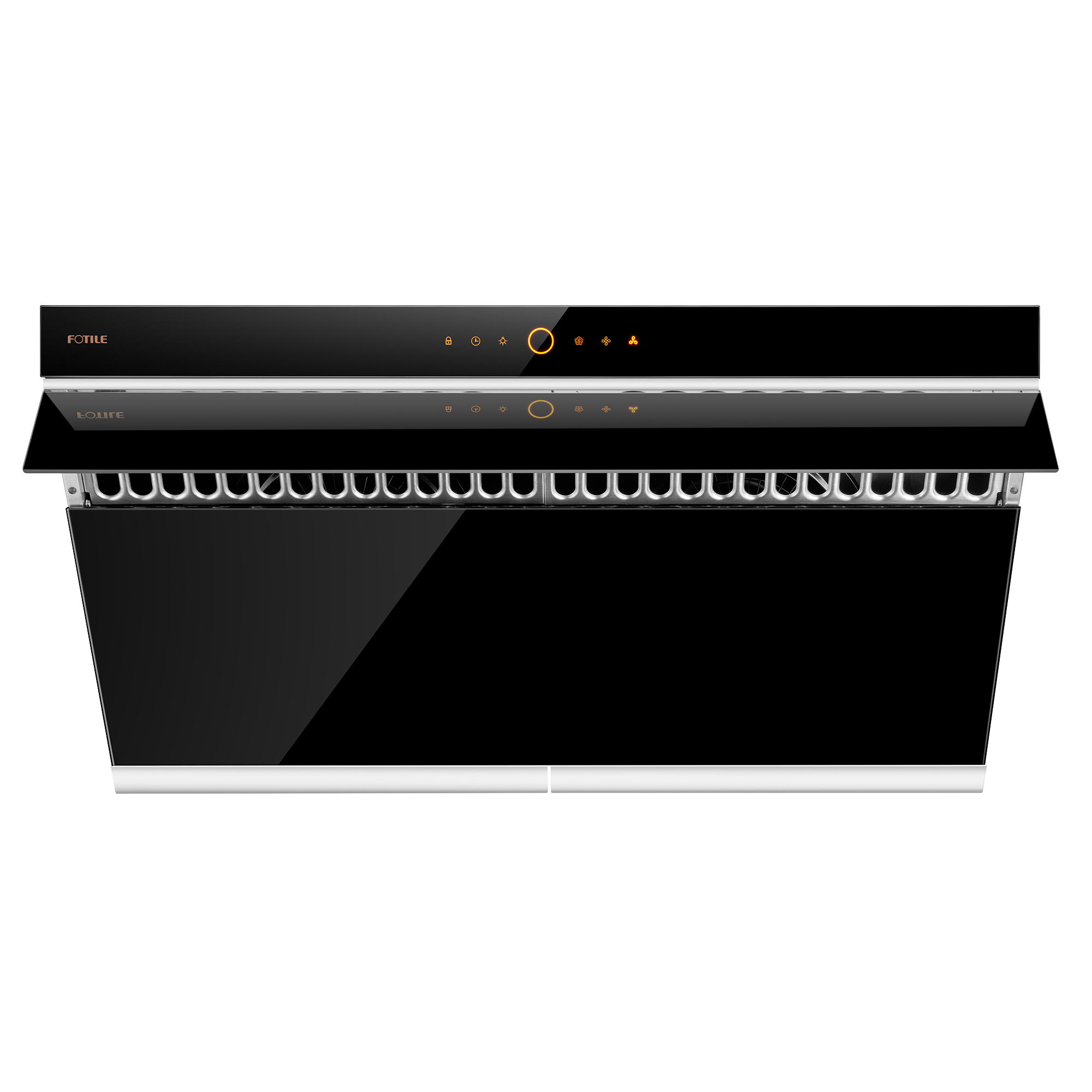 FOTILE JQG7501 30 Wall Mount Range Hood with 510 CFM Blower and 3 Fan Speeds - Onyx Black Tempered Glass