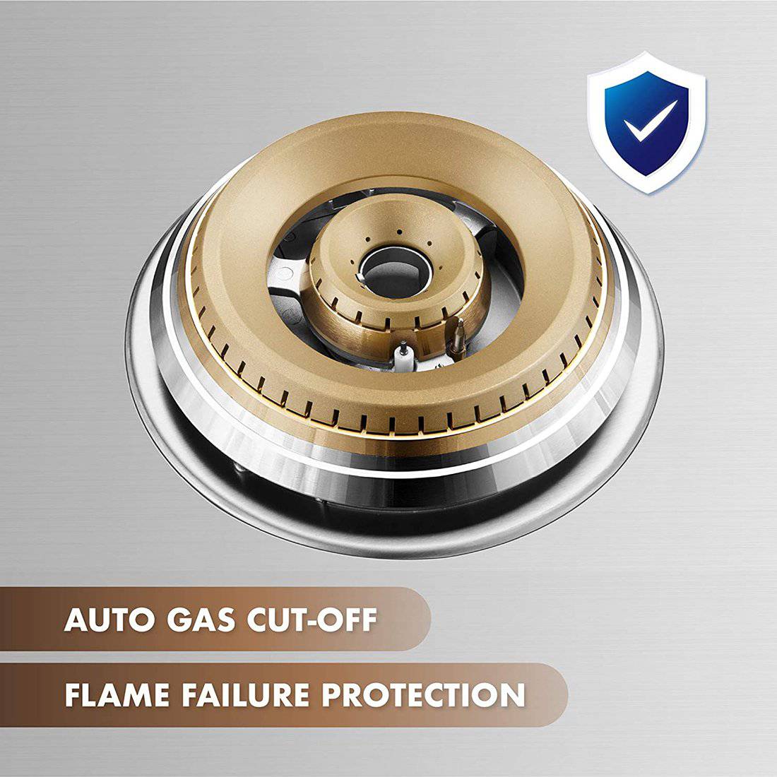 Función de protección contra fallo de llama en la encimera de gas FOTILE GLS30501 Tri-Ring