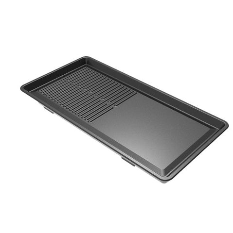  COVERCOOK Griddle Pan, Cast Iron Grill Hot Plate, Rectangular  Grill, 2 handles with Flat and Ridged Surface for Induction Electric  Cooktop，16.7 x 9.1inch: Home & Kitchen